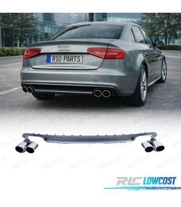 DIFUSOR AUDI A4 B8 08-11 LOOK S4 + COLAS ESCAPE CROMO