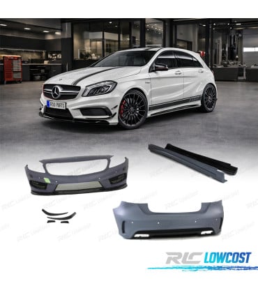 KIT CARROCERIA MERCEDES CLASE A W176 LOOK AMG A45 PDC Y LAVAFAROS