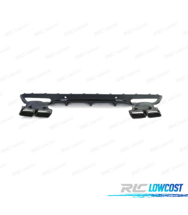 DIFUSOR MERCEDES CLASE C C205 COUPÉ 15-18 LOOK AMG PDC NEGRO + COLAS ESCAPE