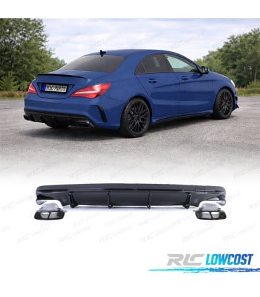 DIFUSOR MERCEDES CLA C117 16-19 LOOK AMG NEGRO BRILLO + COLAS ESCAPE