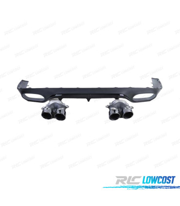 DIFUSOR MERCEDES CLASE E C238 16- LOOK AMG E53 + COLAS ESCAPE NEGRO
