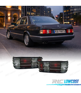 PILOTOS MERCEDES CLASE S W126 80-91 CRISTAL CROMO OPACO