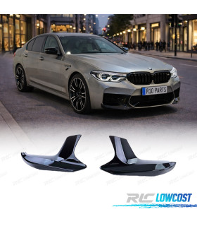 SPLITTERS PARAGOLPES BMW G30 G31 17-20 LOOK M5 NEGRO BRILLO