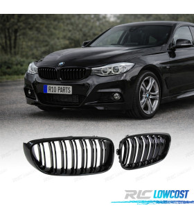 PARRILLA DOBLE BMW SERIE 3 GT F34 13-18 LOOK M4 NEGRO BRILLO