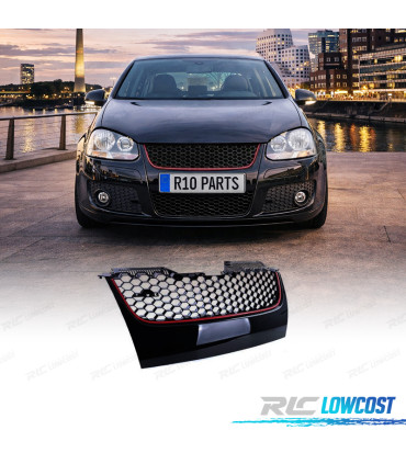 PARRILLA VOLKSWAGEN VW GOLF 5 NEGRO ROJA LOOK GTI