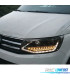 FAROS VOLKSWAGEN VW T6 15-19 DRL NEGROS CON INTERMITENTE LED DINAMICO