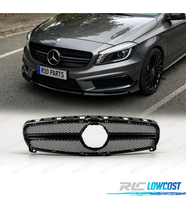 PARRILLA MERCEDES CLASE A W176 12-15 LOOK AMG A45 NEGRO BRILLO