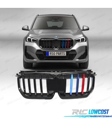PARRILLA BMW X1 U11 22- LOOK M NEGRO BRILLO TRICOLOR