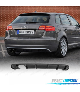 DIFUSOR AUDI A3 8PA SPORTBACK 08-12 LOOK S3 SALIDA DOBLE