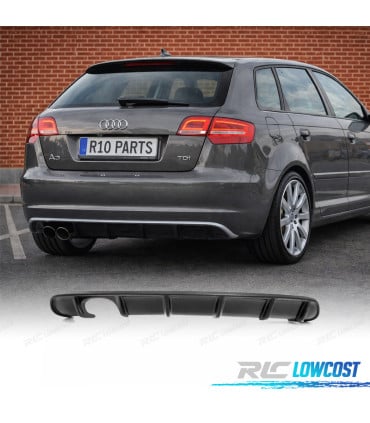 DIFUSOR AUDI A3 8PA SPORTBACK 08-12 LOOK S3 SALIDA DOBLE