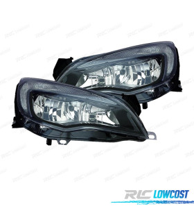 FAROS OPEL ASTRA J 5P 10-15 4P 12- CON LUZ DIURNA FONDO NEGRO