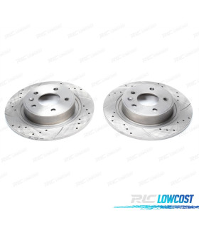 KIT DE 2 DISCOS DE FRENO PERFORADOS Y RANURADOS 273MM MODELO DSC006902