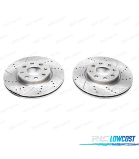 KIT DE 2 DISCOS DE FRENO PERFORADOS Y RANURADOS 256MM MODELO DSC006394