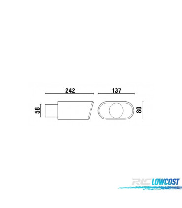 COLA ESCAPE OVALADA ACERO INOX