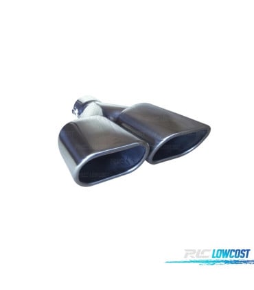 COLA ESCAPE DOBLE RECTANGULAR ACERO INOX