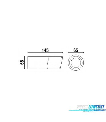 COLA ESCAPE REDONDA 65MM ACERO INOX