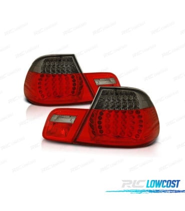 PILOTOS BMW E46 COUPE 99-03 LED ROJO AHUMADO LOOK M3