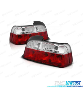 PILOTOS BMW E36 COUPE ROJO CROMO