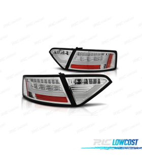 PILOTOS AUDI A5 07-11 LIGHT BAR FONDO CROMO