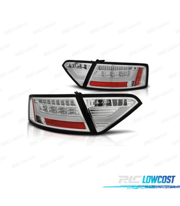 PILOTOS AUDI A5 07-11 LIGHT BAR FONDO CROMO