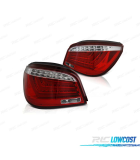 PILOTOS BMW E60 03-07 LED ROJO CROMO