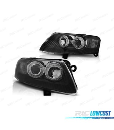 FAROS AUDI A6 4F 04-08 OJOS ANGEL FONDO NEGRO