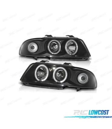 FAROS AUDI A4 B5 94-99 OJOS ANGEL FONDO NEGRO