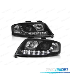FAROS AUDI A6 4B 97-99 LUZ DIURNA FONDO NEGRO