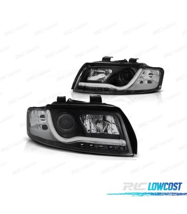 FAROS AUDI A4 B6 00-04 LUZ DIURNA TUBE LIGHT FONDO NEGRO