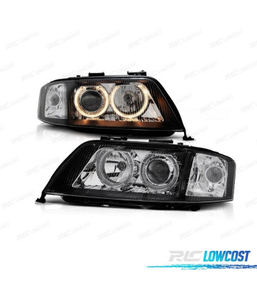 FAROS XENON AUDI A6 4B 97-01 OJOS ANGEL FONDO NEGRO