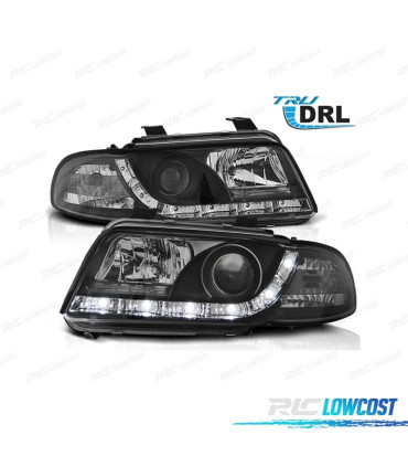 FAROS AUDI A4 B5 99-01 LUZ DIRUNA REAL FONDO NEGRO