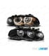 FAROS BMW E46 COUPE 99-03 OJOS ANGEL FONDO NEGRO