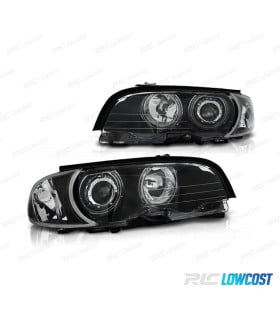 FAROS BMW E46 COUPE 99-03 OJOS ANGEL CCFL INTERMITENTES FONDO NEGRO