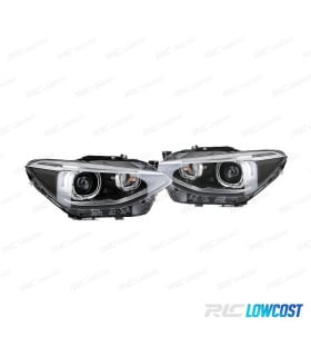 FAROS BMW F20 F21 11-15 BIXENON OJOS ANGEL FONDO NEGRO