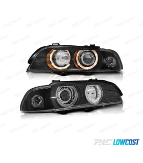FAROS BMW E39 95-00 XENON OJOS ANGEL FONDO NEGRO