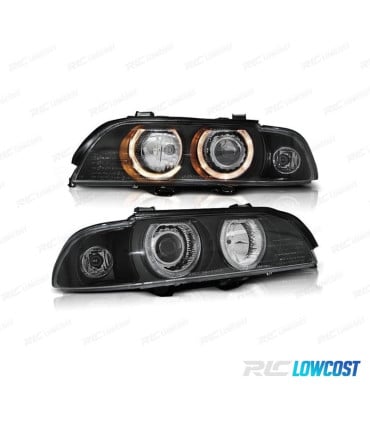 FAROS BMW E39 95-00 XENON OJOS ANGEL FONDO NEGRO
