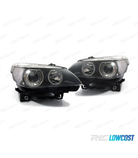 FAROS BIXENON BMW E60 E61 05-07 OJOS ANGEL FONDO NEGRO
