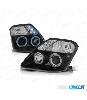 FAROS CITROEN C2 03-10 OJOS ANGEL FONDO NEGRO
