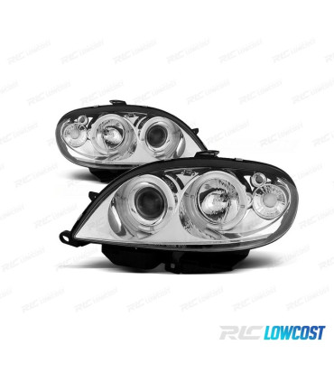 FAROS CITROEN SAXO 99-04 OJOS ANGEL FONDO CROMO