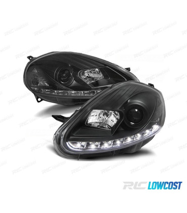 FAROS FIAT GRANDE PUNTO 05-08 LUZ DIURNA FONDO NEGRO