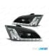 FAROS FORD FOCUS 04-08 LUZ DIURNA LED FONDO NEGRO