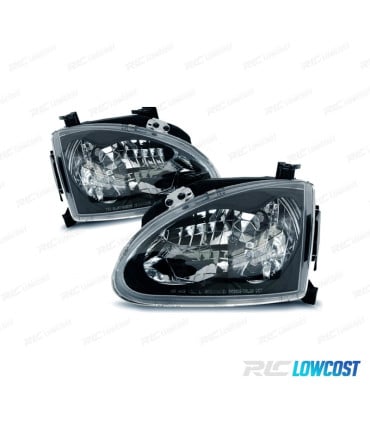 FAROS HONDA CRX DEL SOL 92-97 NEGRO