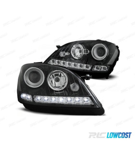 FAROS MERCEDES CLASE ML W164 05-08 LUZ DIURNA FONDO NEGRO