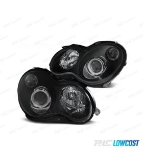 FAROS MERCEDES CLASE C SPORTCOUPE C203 01-04 FONDO NEGRO