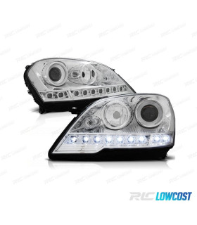 FAROS MERCEDES CLASE ML W164 08-11 LUZ DIURNA FONDO CROMO