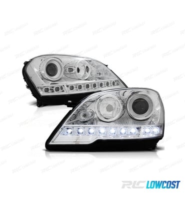 FAROS MERCEDES CLASE ML W164 08-11 LUZ DIURNA FONDO CROMO