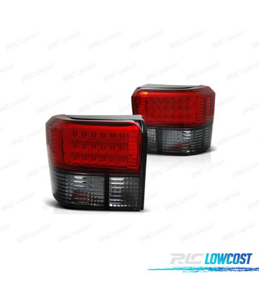 PILOTOS VOLKSWAGEN VW T4 TRANSPORTER MULTIVAN CARAVELLE 90-03 LED ROJO AHUMADO