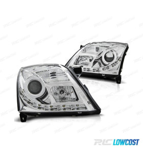 FAROS OPEL VECTRA C 02-05 LUZ DIURNA FONDO CROMO