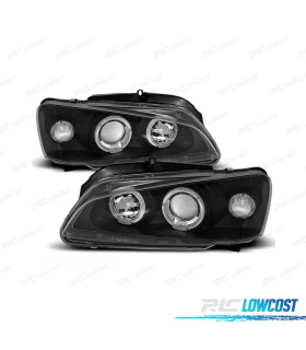 FAROS PARA PEUGEOT 106 96-05 OJOS ANGEL FONDO NEGRO