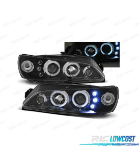 FAROS PEUGEOT 306 97-01 OJOS ANGEL FONDO NEGRO